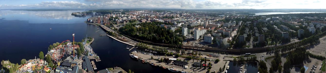 Pohled z věže Näsinneuly na Tampere
